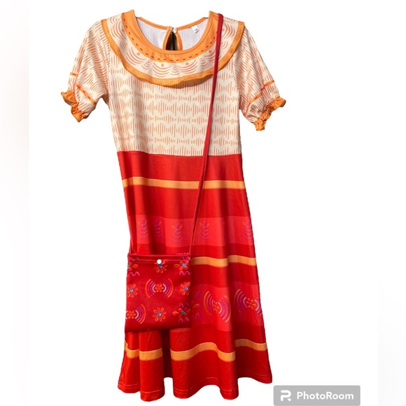Disney Other - MOANA NWT Girls Costume Size 8 with matching purse Disney orange red dress up